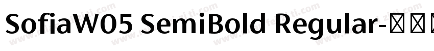 SofiaW05 SemiBold Regular字体转换